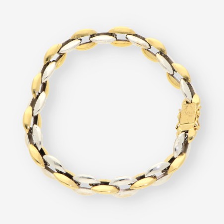 Pulsera en oro bicolor 18kt