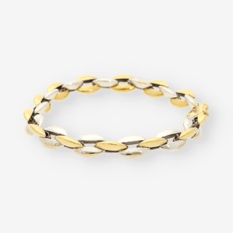 Pulsera oro/oro blanco