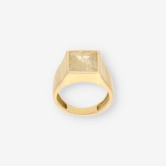 Anillo oro sello con piedra