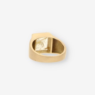 Anillo oro sello con piedra