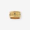 Anillo oro brillantes zafiro