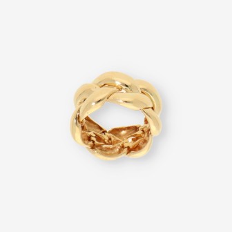 Anillo oro entrelazado