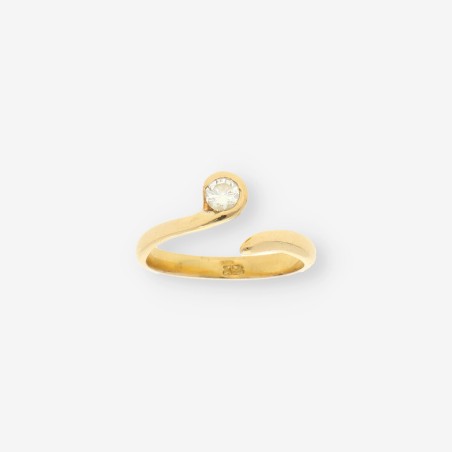 Anillo oro 18kt y brillante