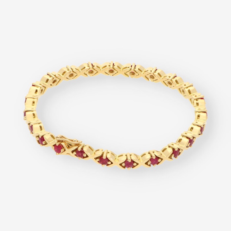 Pulsera oro 18kt y rubis