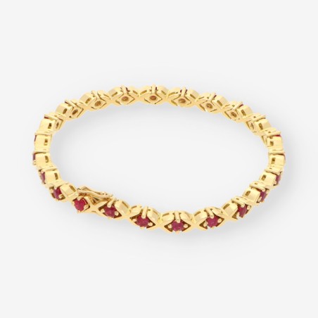 Pulsera oro 18kt y rubis