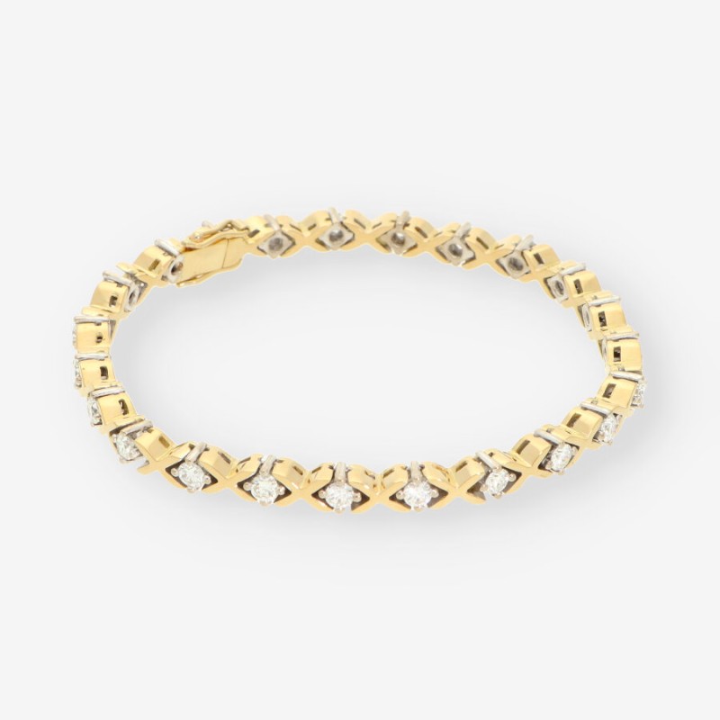 Pulsera oro 18kt  y brillantes