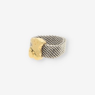 Anillo oso oro/acero TOUS