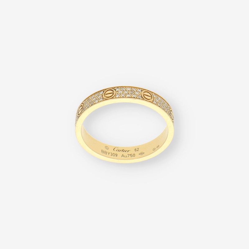 Anillo oro Love CARTIER brillantes pave