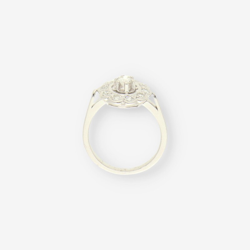 Anillo oro blanco y brillantes