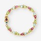 Pulsera oro 18kt piedras colores y brillantes