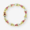 Pulsera oro piedras colores y bri