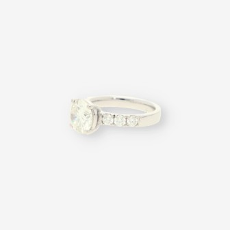 Anillo oro blanco y bri aprox. 3,04 Qt.