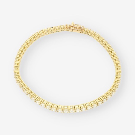 Pulsera riviere oro 18kt y brillantes