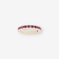 Alianza de oro blanco 18kt con Rubis