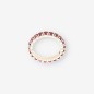 Alianza de oro blanco 18kt con Rubis