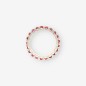 Alianza de oro blanco 18kt con Rubis