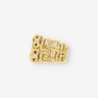 Anillo calado oro y brillantes