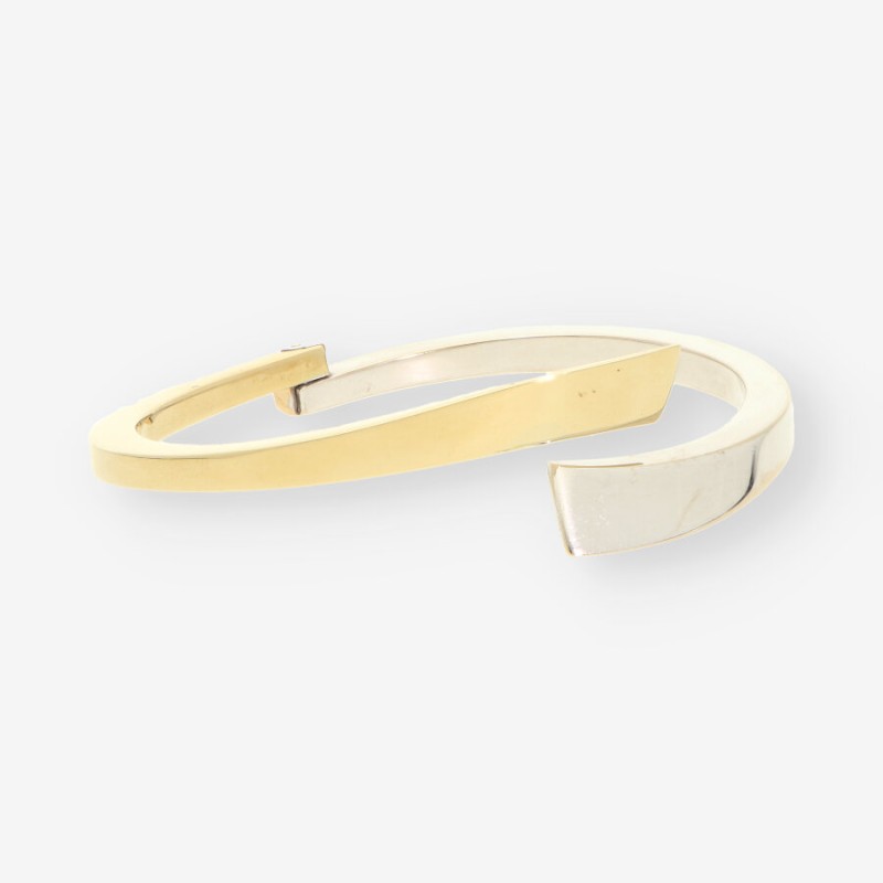 Esclava oro blanco y oro amarillo