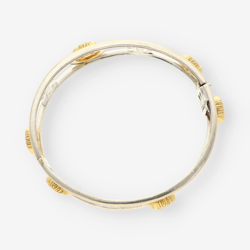 Esclava oro blanco y oro amarillo