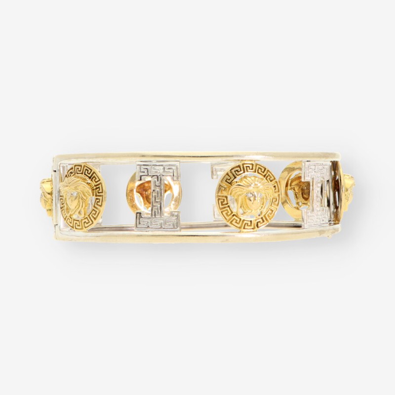 Esclava oro blanco y oro amarillo