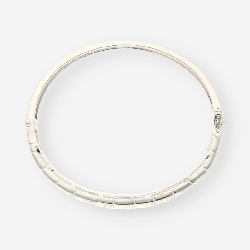 Esclava oro blanco y circonitas