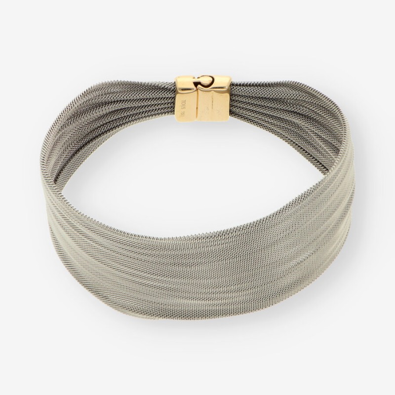 Pulsera acero y oro TOUS