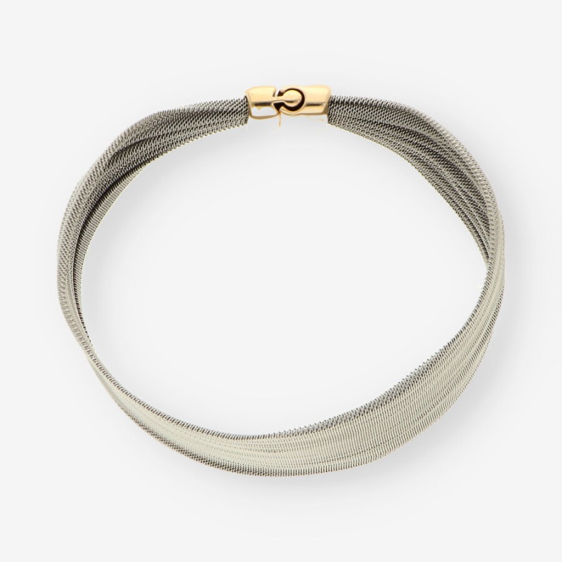 Pulsera acero y oro TOUS