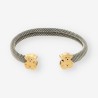 Pulsera acero y oro oso TOUS