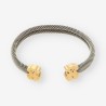 Pulsera acero y oro oso TOUS