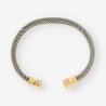 Pulsera acero y oro oso TOUS