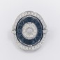 Anillo Bulgari en oro blanco y ceramica con brillantes