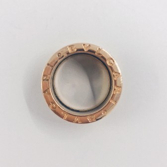 Anillo bulgari oro rosa y cerÃ¡mica.