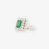 Anillo oro esmeralda y brillantes