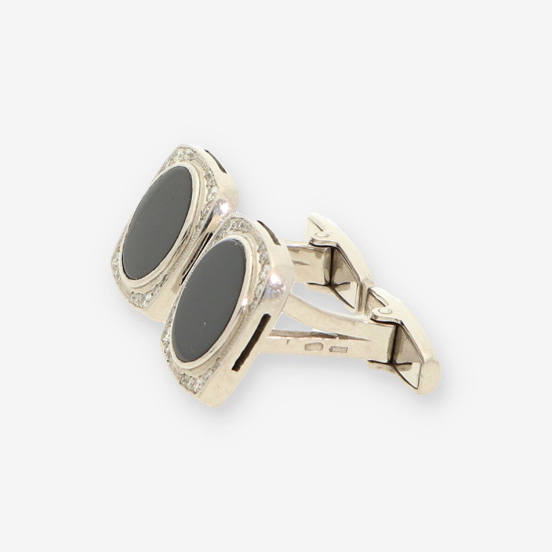 Gemelos oro blanco onix y bri