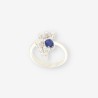 Anillo oro bl. zafiro y brillantes