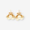 Pendientes oro perla y brillantes
