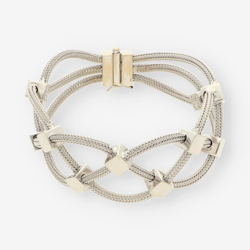 Pulsera oro blanco y brillantes