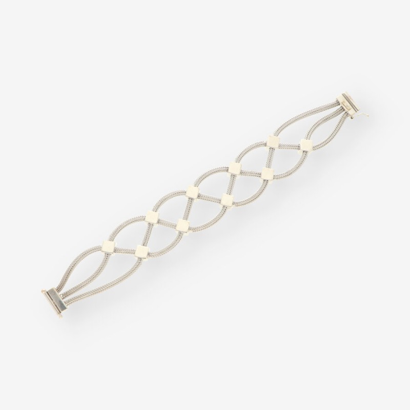 Pulsera oro blanco y brillantes