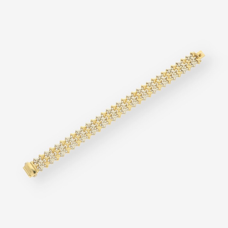 Pulsera oro blanco y amarillo CHIMENTO