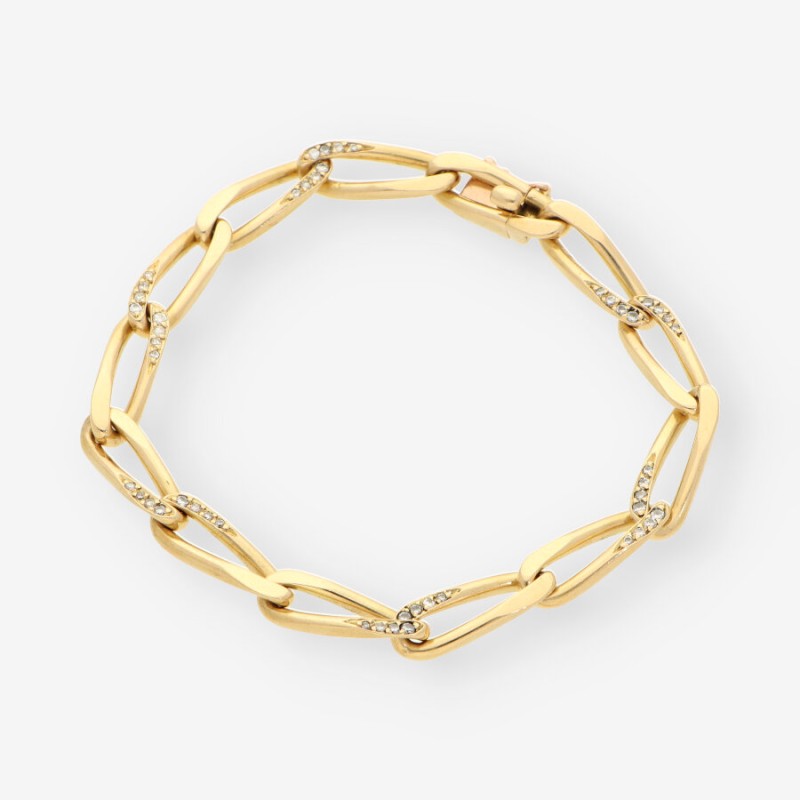 Pulsera oro y brillantes