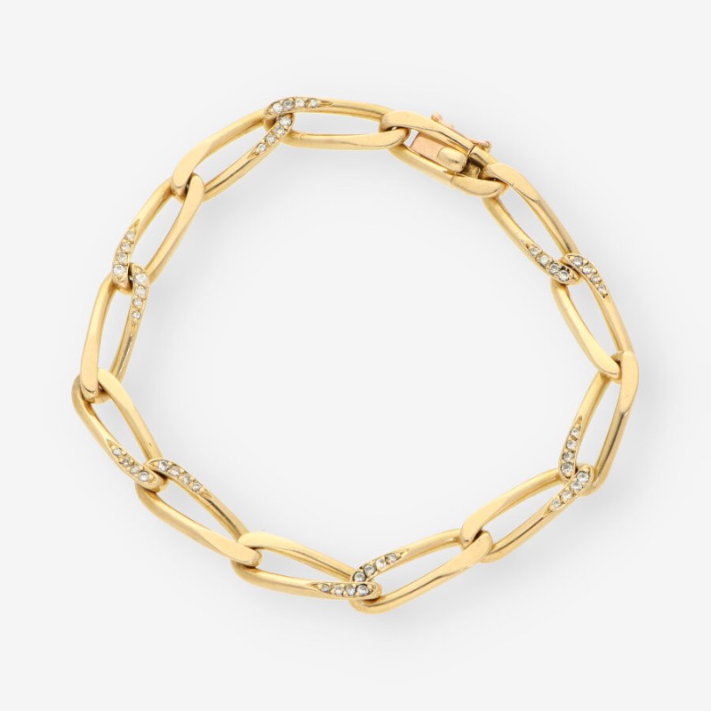 Pulsera oro y brillantes