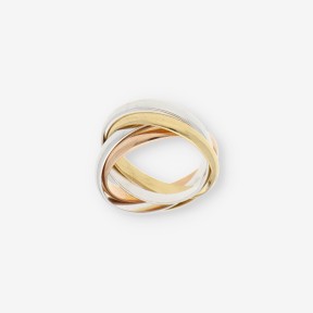 Anillo Cartier Trinity 5 aros en oro 18kt