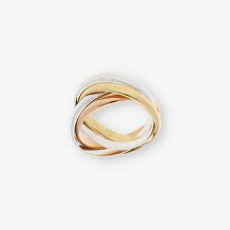 Anillo Cartier Trinity 5 aros en oro 18kt