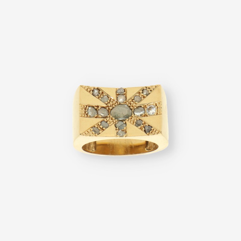 Anillo oro 18kt  diamantes