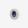 Anillo p. azul oro y brillantes