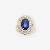 Anillo p. azul oro y brillantes