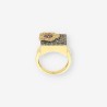 Anillo oro piedras de colores