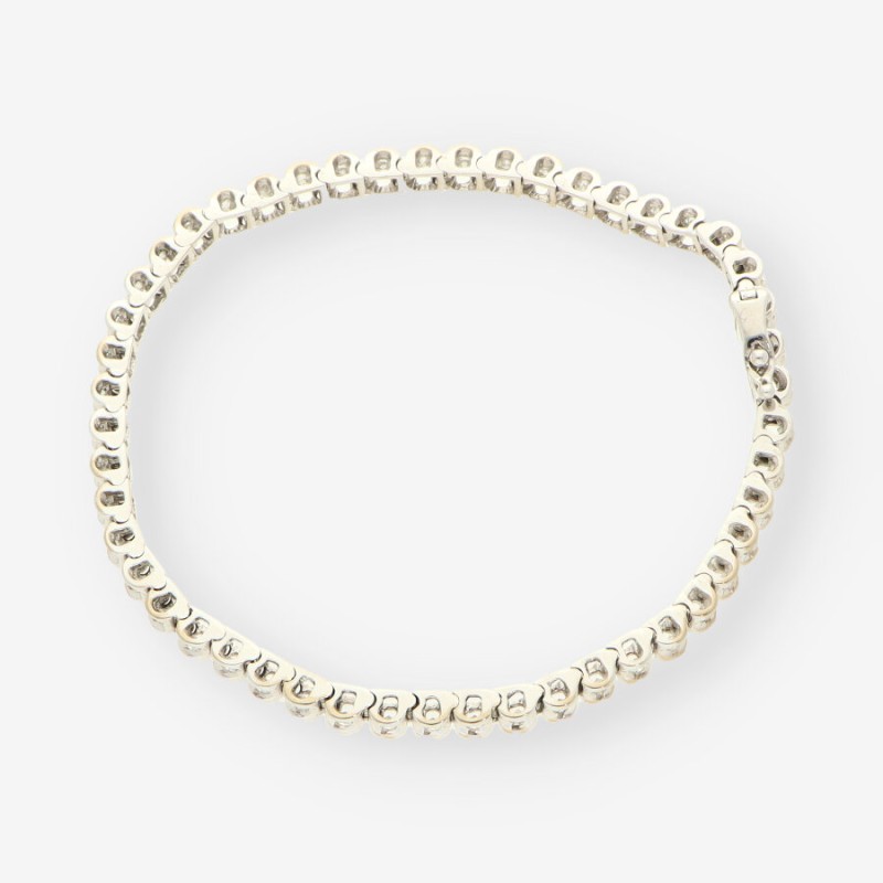 Pulsera riviere oro blanco y brillantes