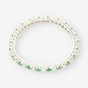 Pulsera platino esmeralda y bri