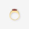 Anillo oro piedra roja